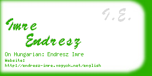 imre endresz business card